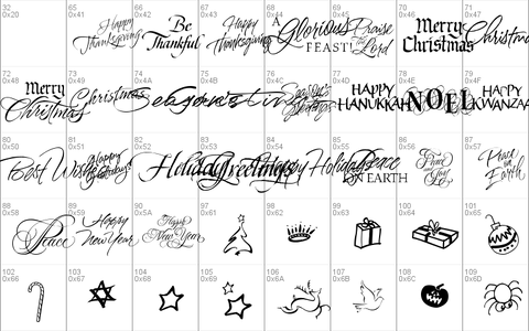 Holiday font