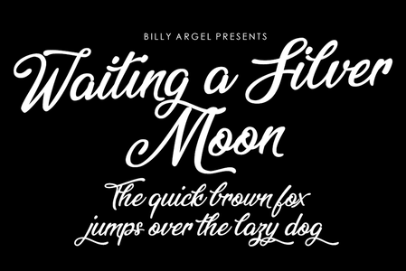 Waiting a Silver Moon font