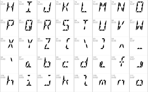 Segment16A font