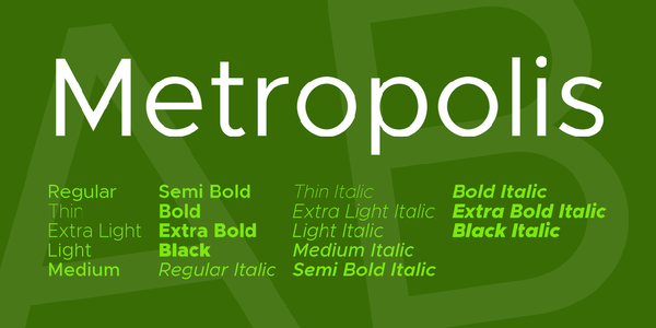 Metropolis font