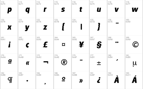 Glasgow-Serial-ExtraBold RegularItalic