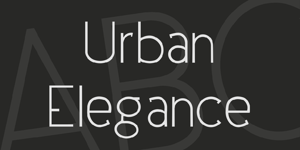 Urban Elegance font