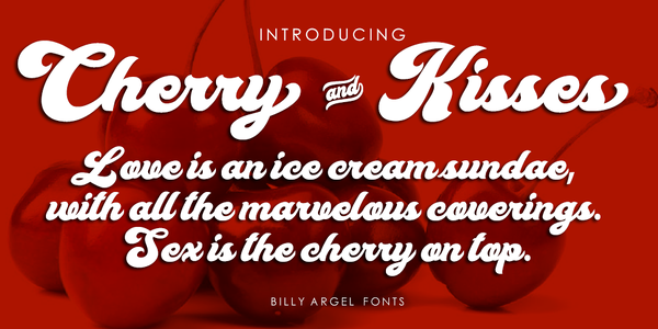 Cherry and Kisses Personal Use font