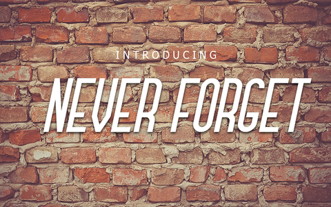 Never Forget font