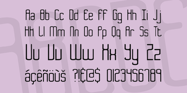 Bend 2 Squares BRK font