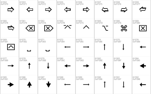 Lucida Arrows Regular