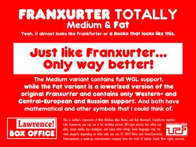 Franxurter Totally Fat font