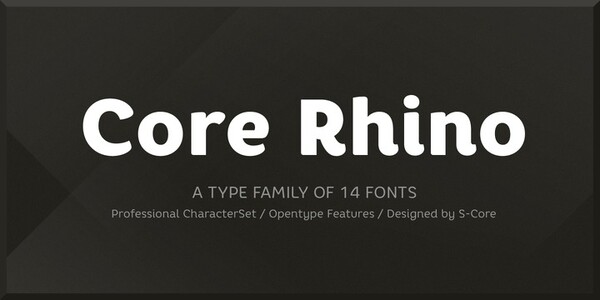 Core Rhino 25 Thin font
