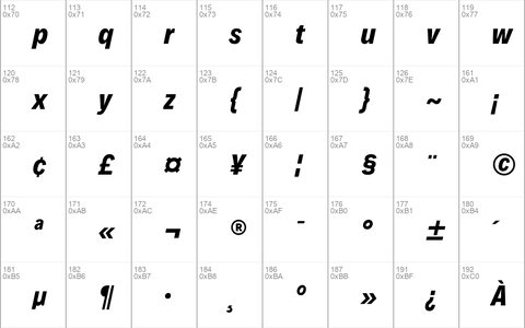 Decalotype ExtraBold Italic