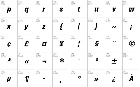 Decalotype ExtraBold Italic