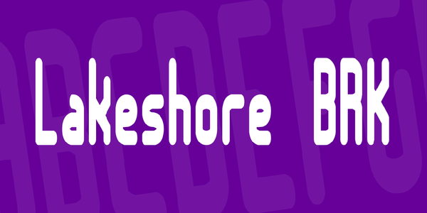 Lakeshore BRK font