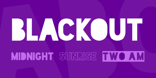 Blackout font