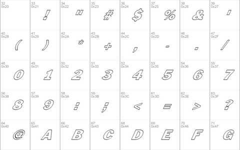 FZ BASIC 56 HOLLOW ITALIC