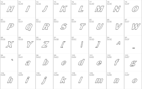 FZ BASIC 56 HOLLOW ITALIC