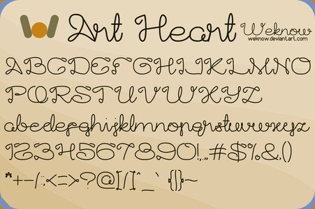Art HEART font