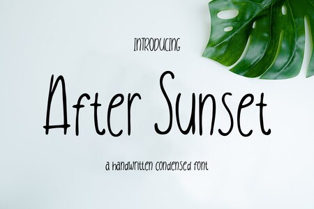 After Sunset font