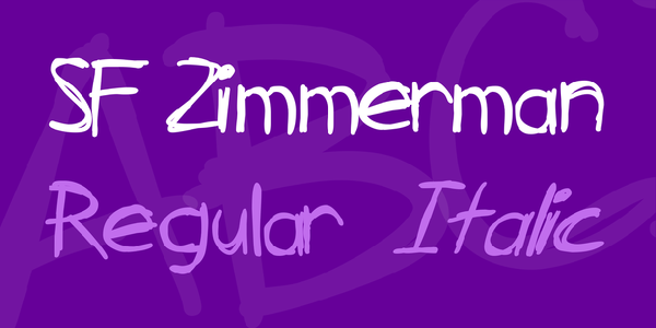 SF Zimmerman font