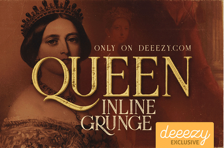 Queen Inline Grunge font