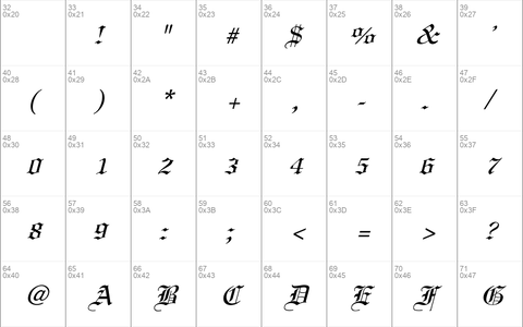 Old English Italic