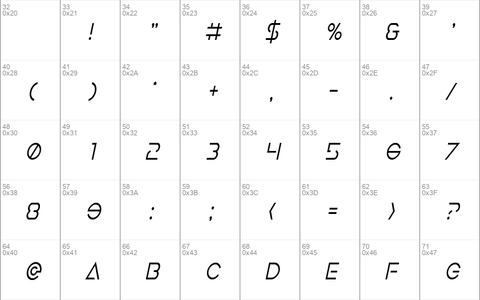 Earth Orbiter Condensed Italic