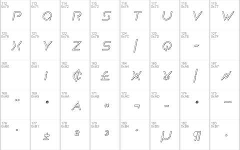 Earth Orbiter Outline Italic