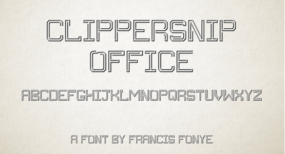 Clippersnip Office font