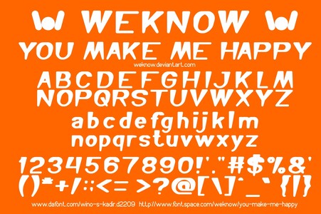 You Make Me Happy font