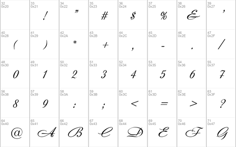 Andantino script Regular