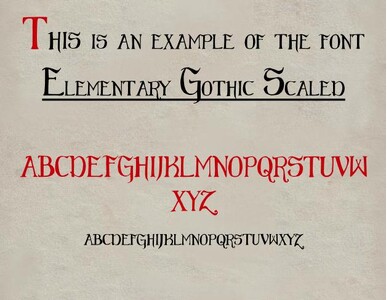 Elementary Gothic font