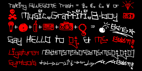 Tag Hand Graffiti Trash font