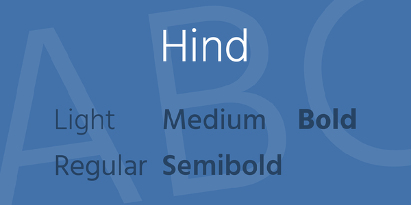 Hind Light font