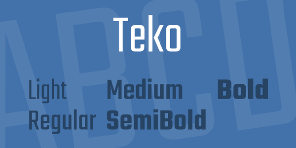 Teko Light font