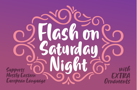 Flash on Saturday Night font