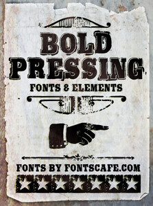 Bold Pressing H3 demo font