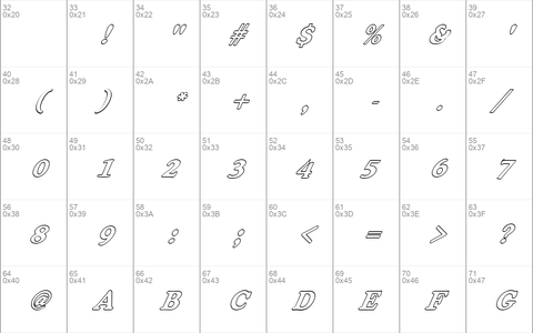 FZ ROMAN 32 HOLLOW ITALIC