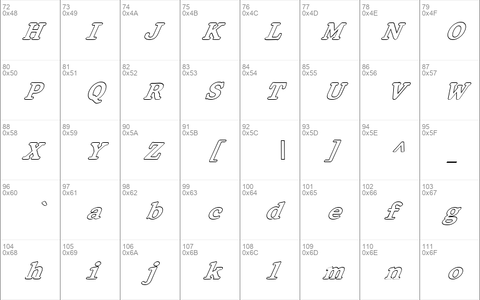 FZ ROMAN 32 HOLLOW ITALIC