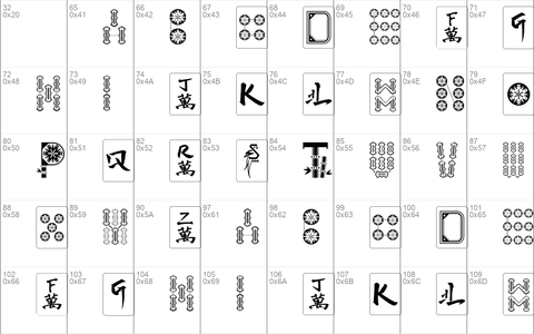 Hi Mahjong font