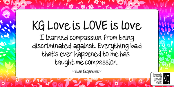 KG Love is LOVE is love font