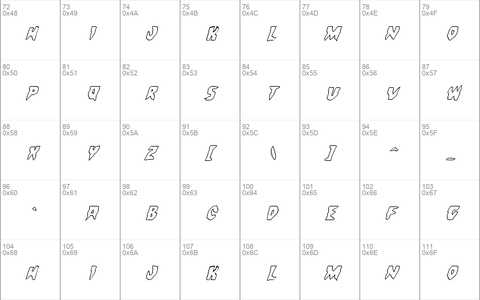 Count Suckula Outline Italic