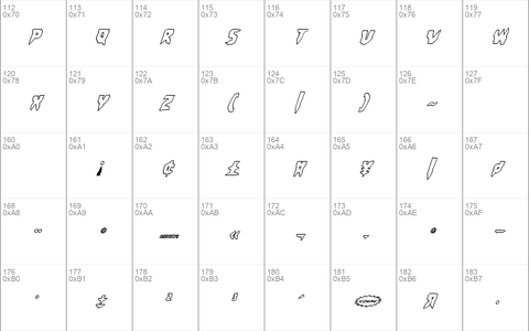 Count Suckula Outline Italic