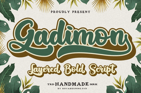 Gadimon Extrude font