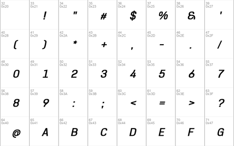 Hurufo & Numero Bold Italic