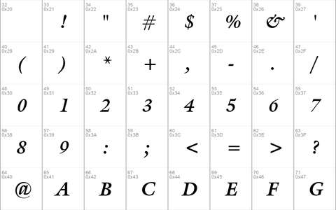 Galliard BT Bold Italic