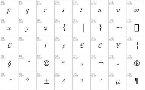 CaslonOldFace BT Italic