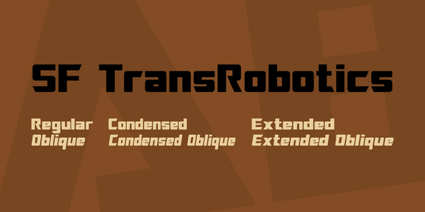 SF TransRobotics font