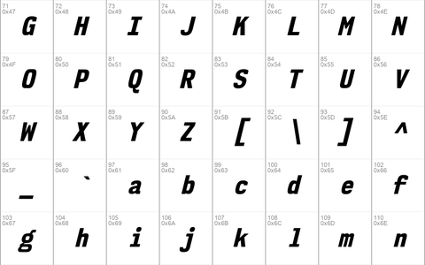 NK57 Monospace Semi-Condensed ExtraBold Italic