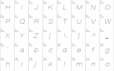 Helvetica23-ExtendedUltraLight Ultra LightItalic