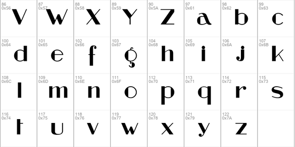 Retrospective font