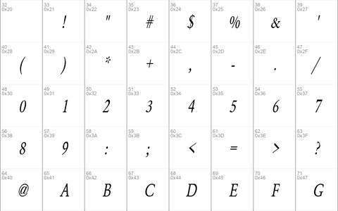 Garamond-Normal Condensed Italic