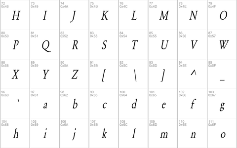 Garamond-Normal Condensed Italic